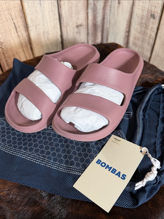 Bombas Shoes - Bombas Mauve Double-Strap Slide Sandals